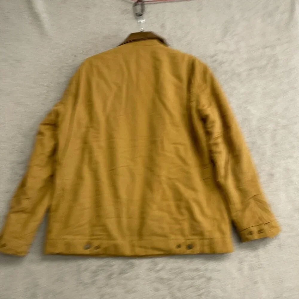 Wrangler Men's L Brown Canvas Quilted Lined Corduroy Collar Jacket jck0249